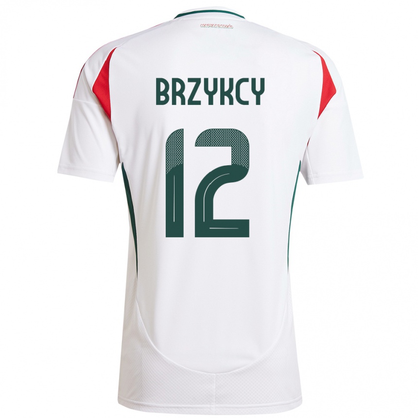 Kids Football Hungary Lauren Brzykcy #12 White Away Jersey 24-26 T-Shirt Nz