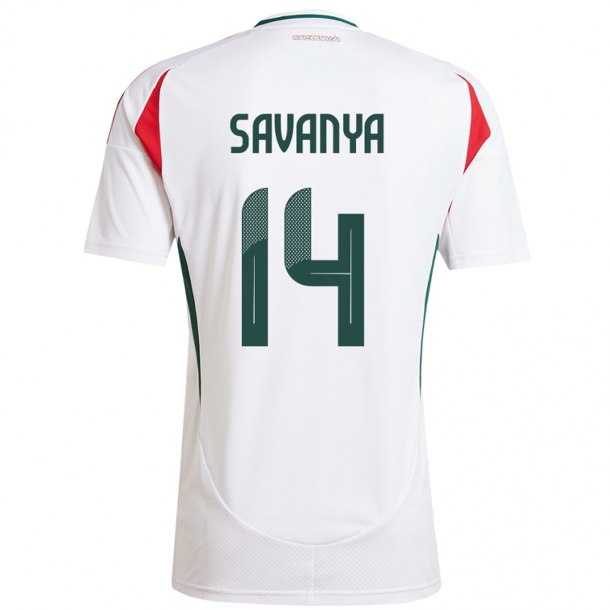 Kids Football Hungary Csilla Savanya #14 White Away Jersey 24-26 T-Shirt Nz