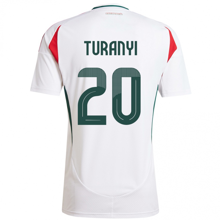 Kids Football Hungary Lilla Turányi #20 White Away Jersey 24-26 T-Shirt Nz