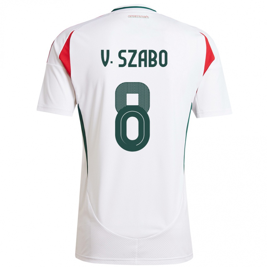 Kids Football Hungary Viktória Szabó #8 White Away Jersey 24-26 T-Shirt Nz