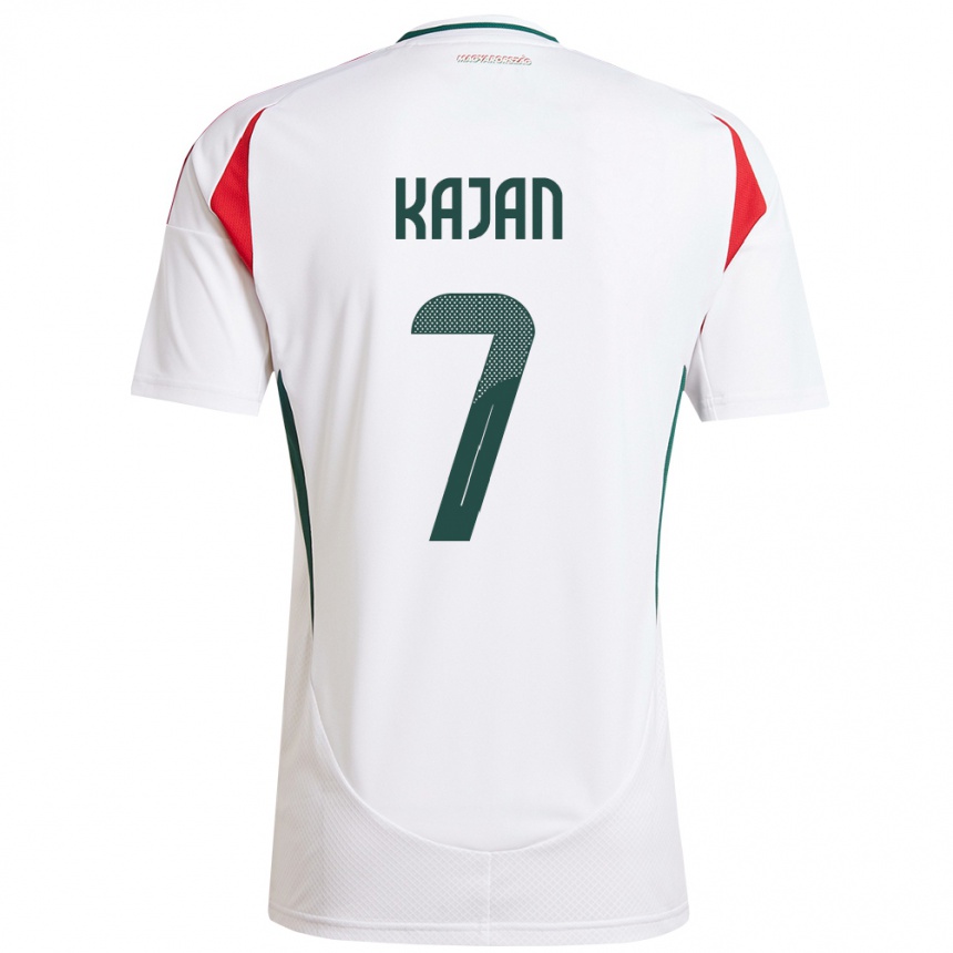 Kids Football Hungary Zsanett Kaján #7 White Away Jersey 24-26 T-Shirt Nz