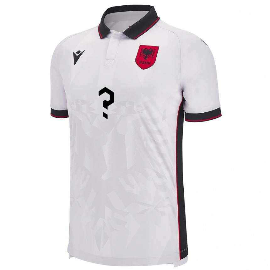 Kids Football Albania Denis Matraku #0 White Away Jersey 24-26 T-Shirt Nz