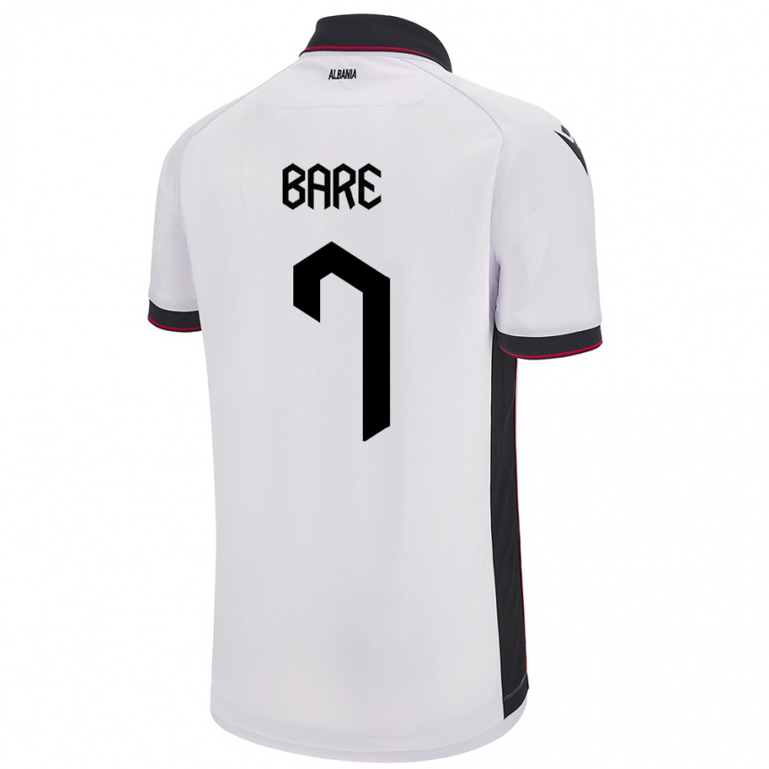 Kids Football Albania Keidi Bare #7 White Away Jersey 24-26 T-Shirt Nz