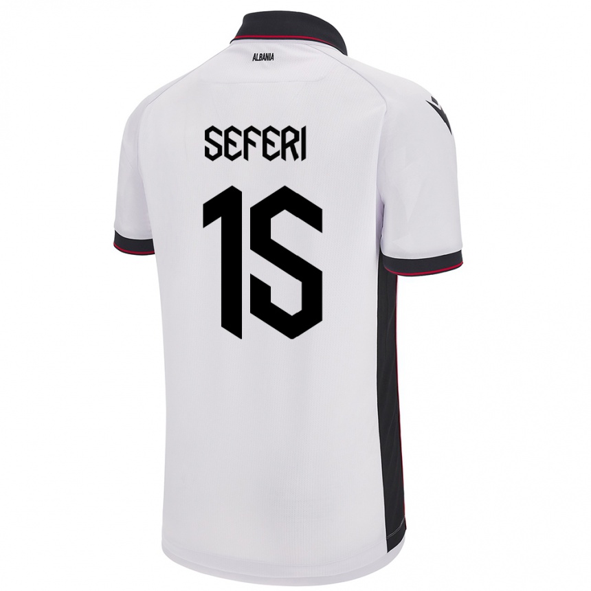 Kids Football Albania Taulant Seferi #15 White Away Jersey 24-26 T-Shirt Nz