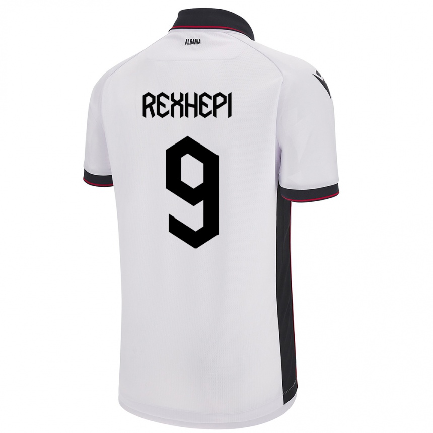 Kids Football Albania Arlind Rexhepi #9 White Away Jersey 24-26 T-Shirt Nz