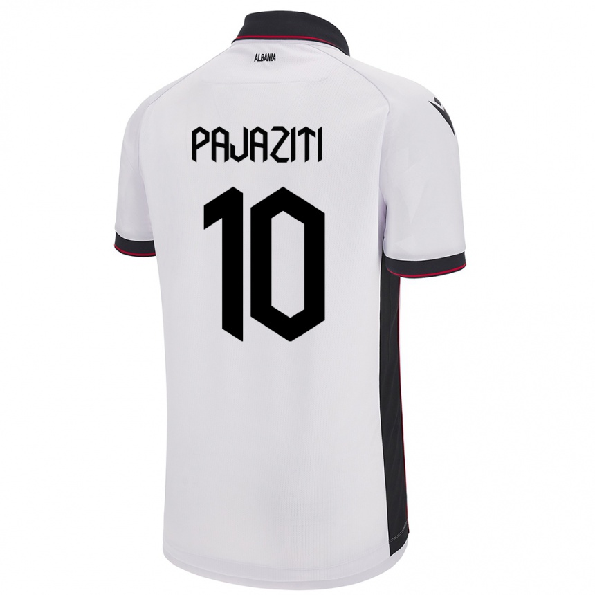 Kids Football Albania Adrion Pajaziti #10 White Away Jersey 24-26 T-Shirt Nz