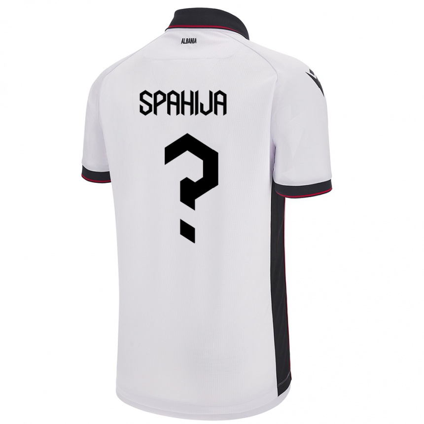 Kids Football Albania Flori Spahija #0 White Away Jersey 24-26 T-Shirt Nz