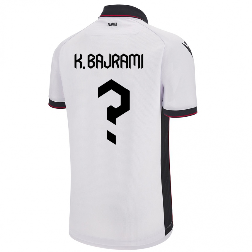 Kids Football Albania Klevi Bajrami #0 White Away Jersey 24-26 T-Shirt Nz