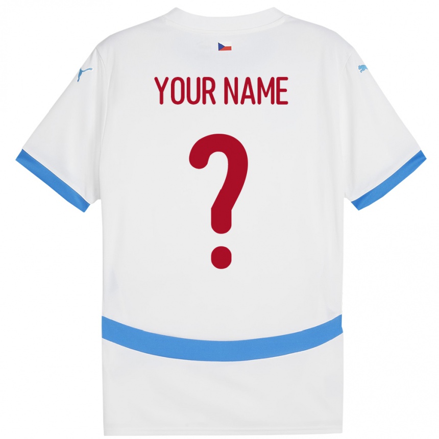 Kids Football Czech Republic Your Name #0 White Away Jersey 24-26 T-Shirt Nz