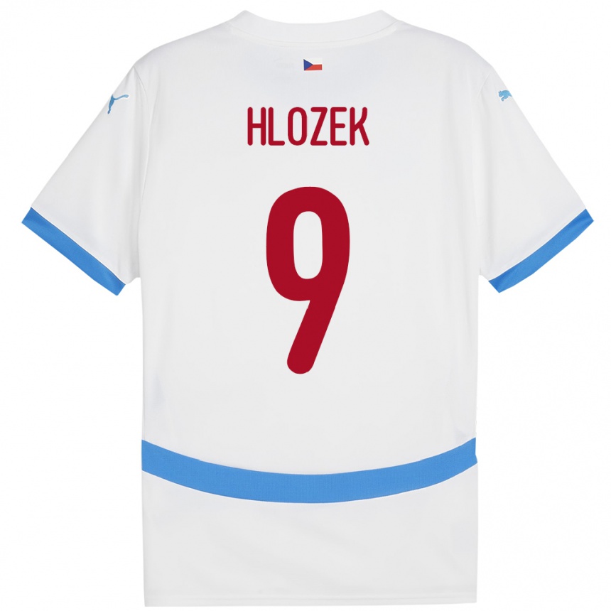 Kids Football Czech Republic Adam Hlozek #9 White Away Jersey 24-26 T-Shirt Nz