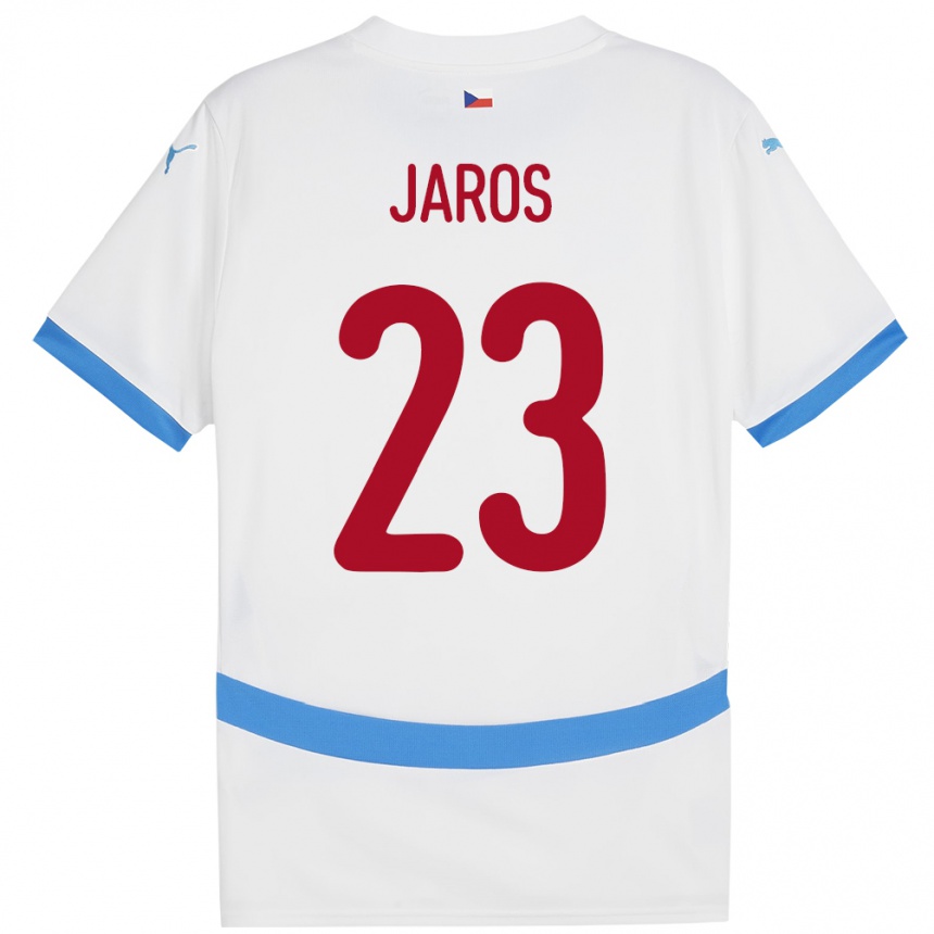 Kids Football Czech Republic Vitezslav Jaros #23 White Away Jersey 24-26 T-Shirt Nz