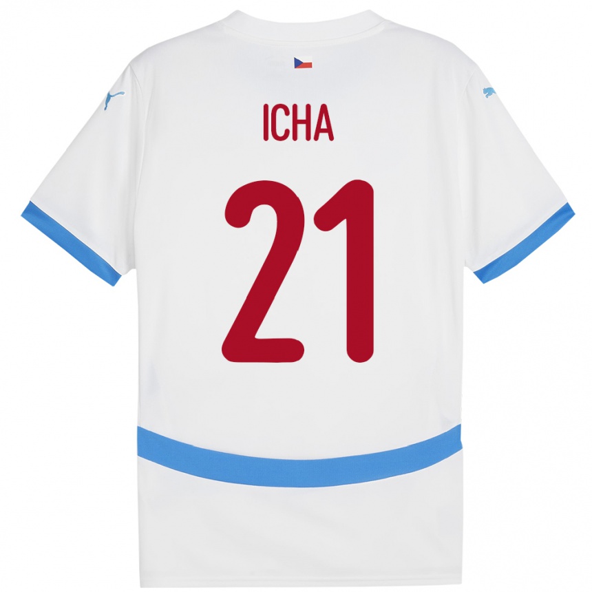 Kids Football Czech Republic Marek Icha #21 White Away Jersey 24-26 T-Shirt Nz