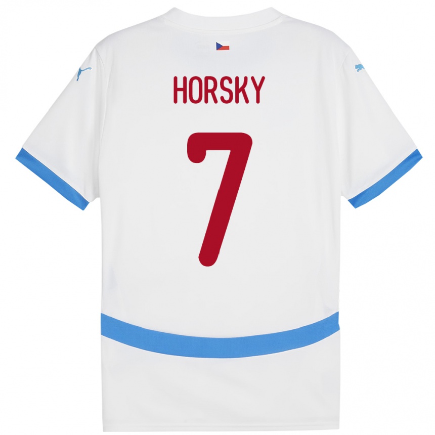 Kids Football Czech Republic Filip Horsky #7 White Away Jersey 24-26 T-Shirt Nz