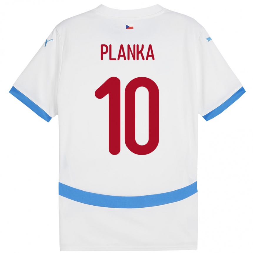 Kids Football Czech Republic David Planka #10 White Away Jersey 24-26 T-Shirt Nz