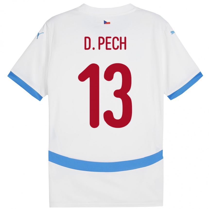 Kids Football Czech Republic Dominik Pech #13 White Away Jersey 24-26 T-Shirt Nz