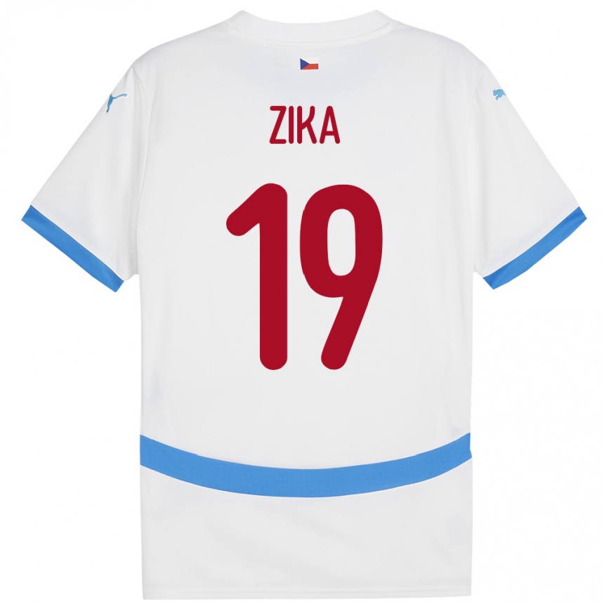 Kids Football Czech Republic Petr Zika #19 White Away Jersey 24-26 T-Shirt Nz