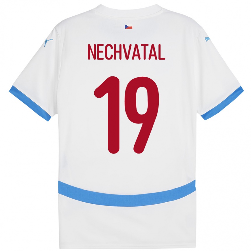 Kids Football Czech Republic Matyas Nechvatal #19 White Away Jersey 24-26 T-Shirt Nz