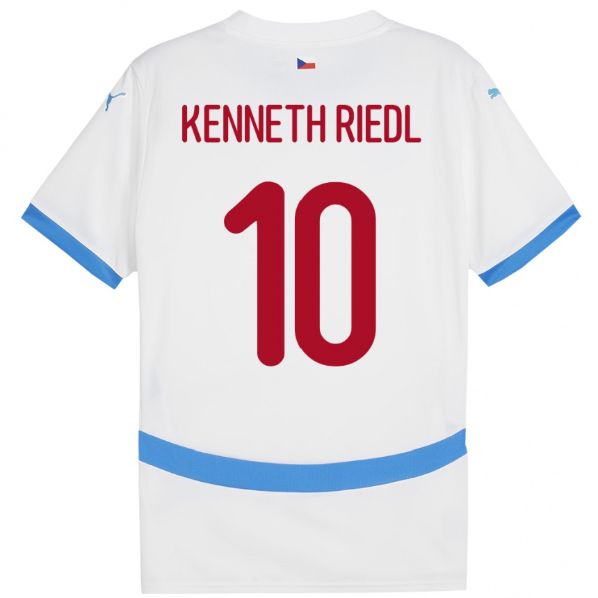 Kids Football Czech Republic Victor Kenneth Riedl #10 White Away Jersey 24-26 T-Shirt Nz