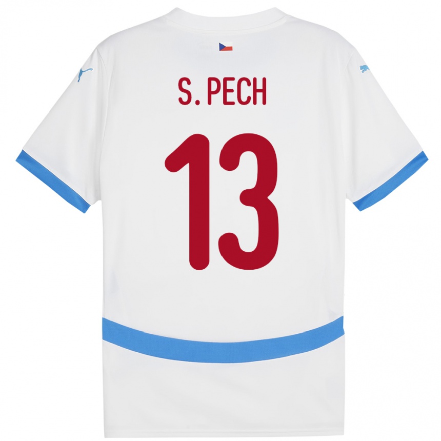 Kids Football Czech Republic Sebastian Pech #13 White Away Jersey 24-26 T-Shirt Nz