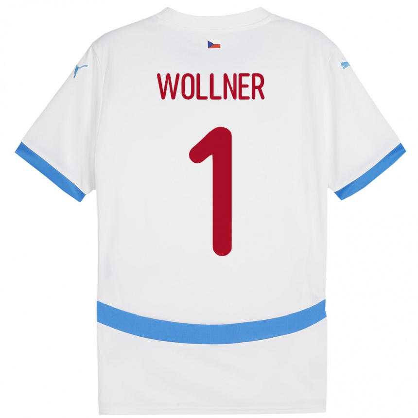 Kids Football Czech Republic Vojtech Wollner #1 White Away Jersey 24-26 T-Shirt Nz