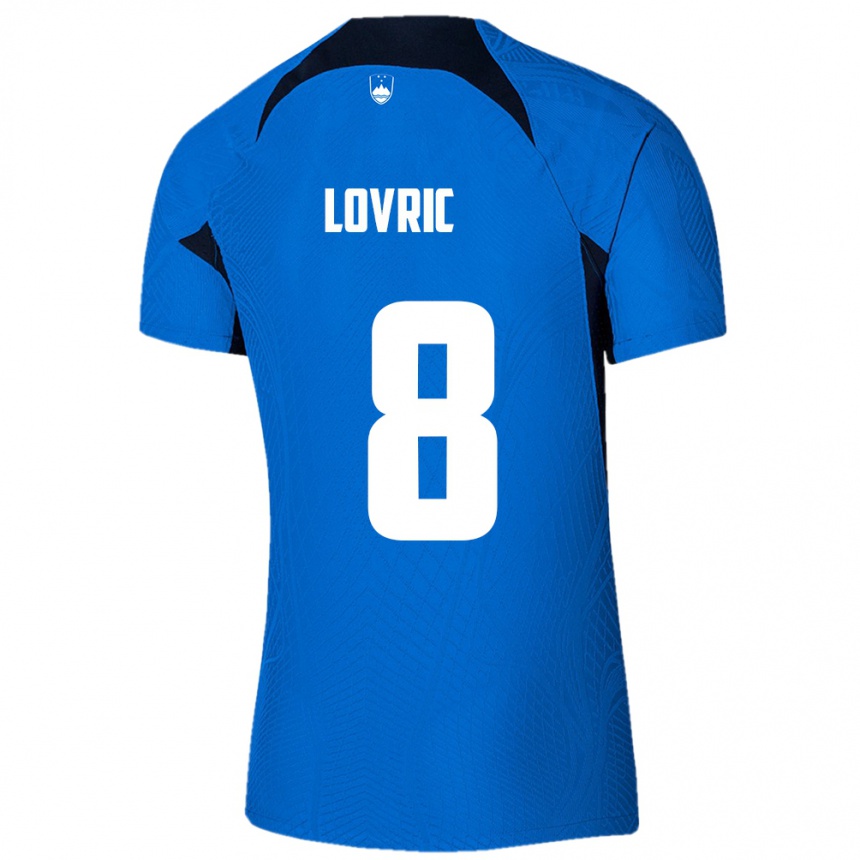 Kids Football Slovenia Sandi Lovric #8 Blue Away Jersey 24-26 T-Shirt Nz