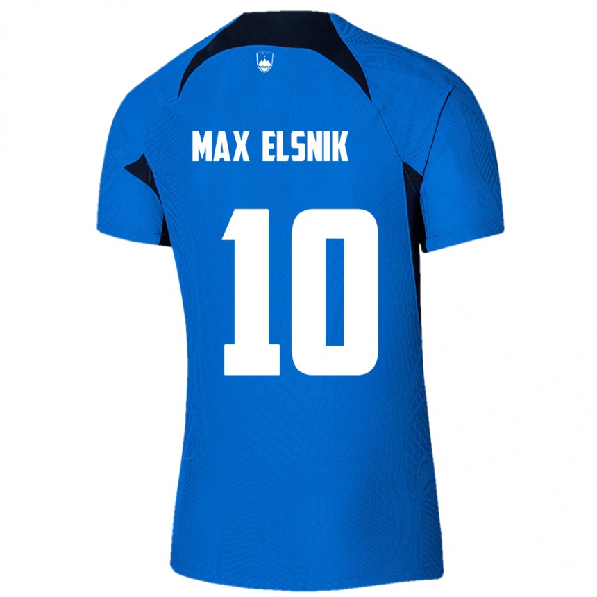 Kids Football Slovenia Timi Max Elsnik #10 Blue Away Jersey 24-26 T-Shirt Nz