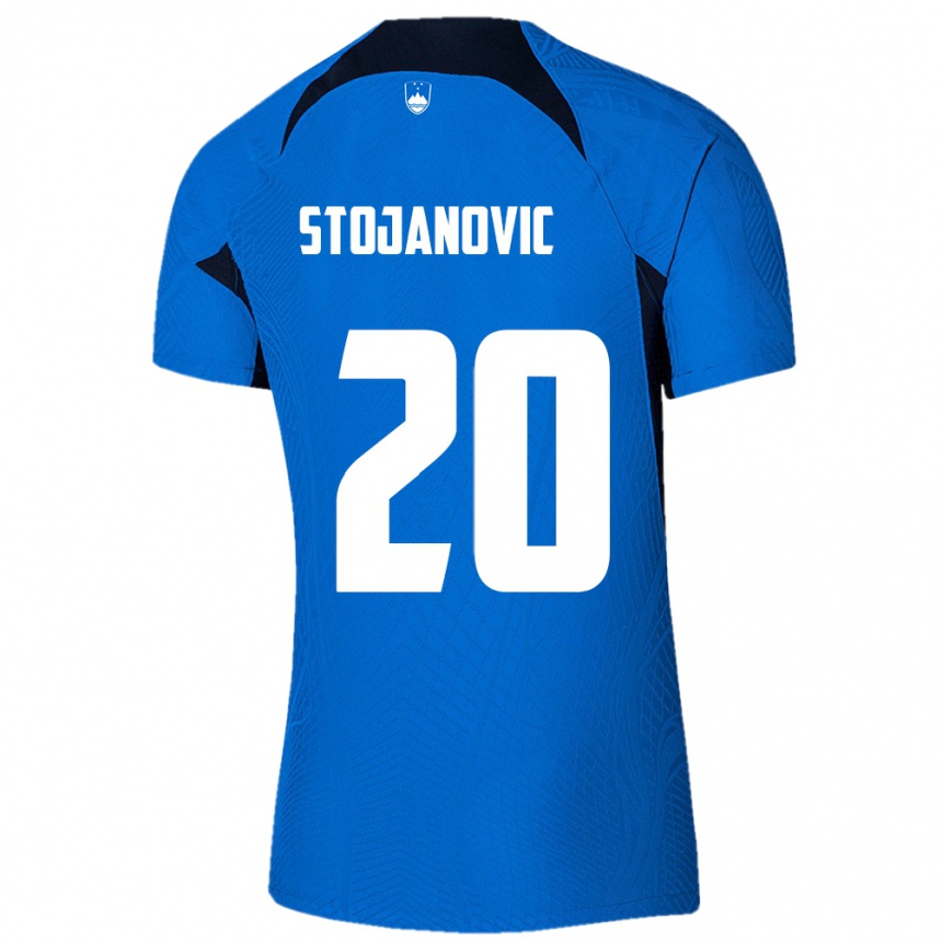 Kids Football Slovenia Petar Stojanović #20 Blue Away Jersey 24-26 T-Shirt Nz