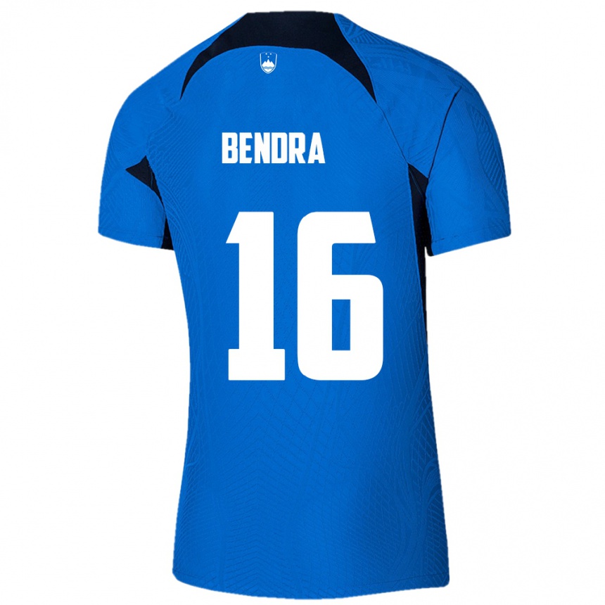 Kids Football Slovenia Kristjan Bendra #16 Blue Away Jersey 24-26 T-Shirt Nz