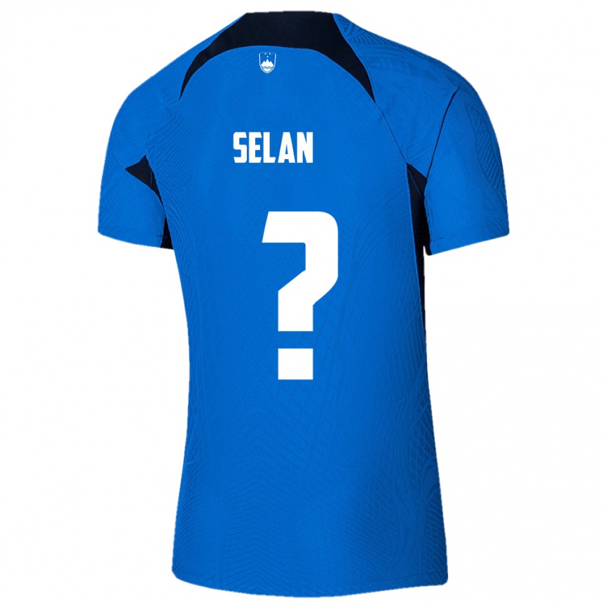 Kids Football Slovenia Beno Selan #0 Blue Away Jersey 24-26 T-Shirt Nz