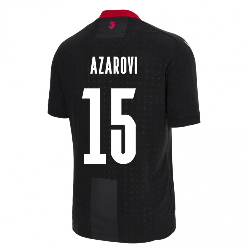 Kids Football Georgia Irakli Azarovi #15 Black Away Jersey 24-26 T-Shirt Nz