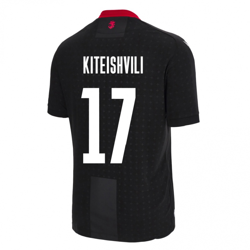 Kids Football Georgia Otar Kiteishvili #17 Black Away Jersey 24-26 T-Shirt Nz