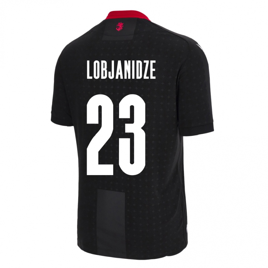 Kids Football Georgia Saba Lobjanidze #23 Black Away Jersey 24-26 T-Shirt Nz