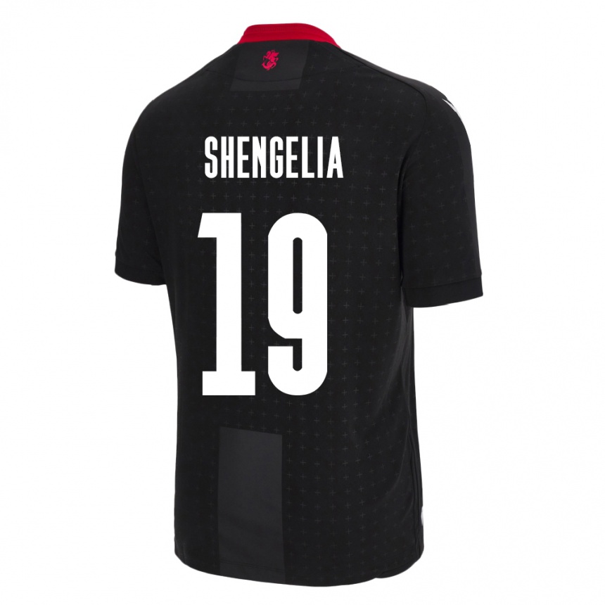 Kids Football Georgia Levan Shengelia #19 Black Away Jersey 24-26 T-Shirt Nz