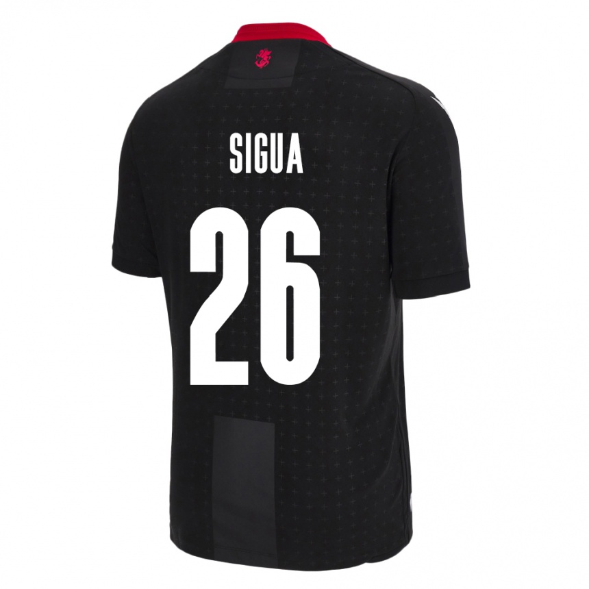 Kids Football Georgia Gabriel Sigua #26 Black Away Jersey 24-26 T-Shirt Nz