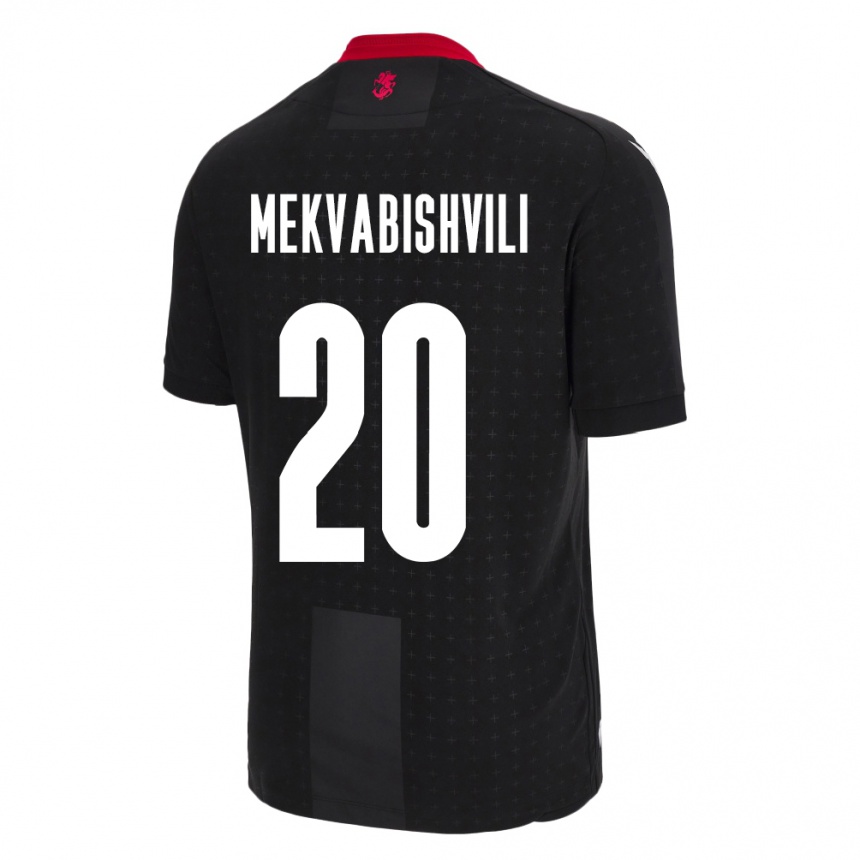 Kids Football Georgia Anzor Mekvabishvili #20 Black Away Jersey 24-26 T-Shirt Nz