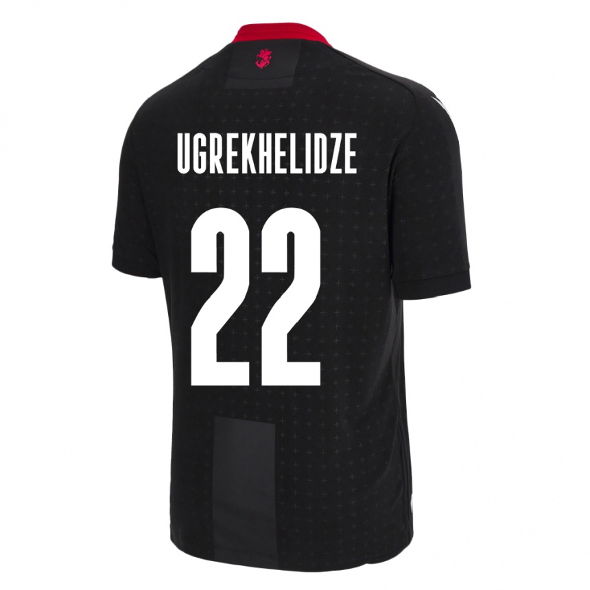 Kids Football Georgia Nikoloz Ugrekhelidze #22 Black Away Jersey 24-26 T-Shirt Nz