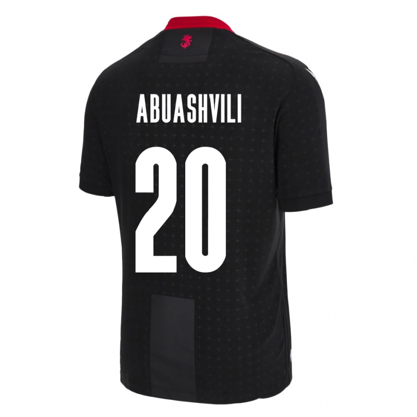 Kids Football Georgia Giorgi Abuashvili #20 Black Away Jersey 24-26 T-Shirt Nz