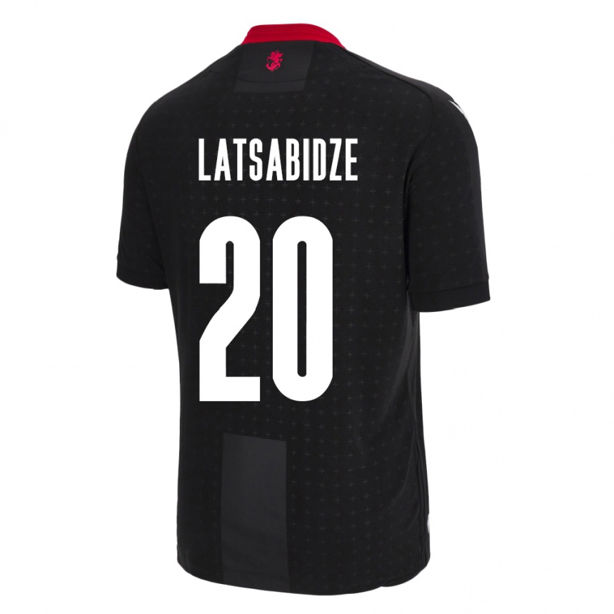 Kids Football Georgia Luka Latsabidze #20 Black Away Jersey 24-26 T-Shirt Nz