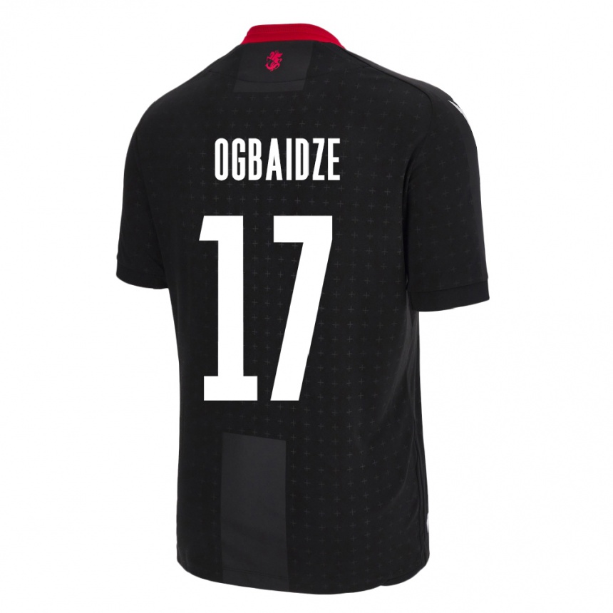 Kids Football Georgia Shalva Ogbaidze #17 Black Away Jersey 24-26 T-Shirt Nz