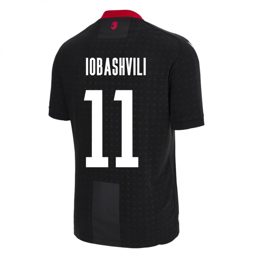 Kids Football Georgia Jaduli Iobashvili #11 Black Away Jersey 24-26 T-Shirt Nz