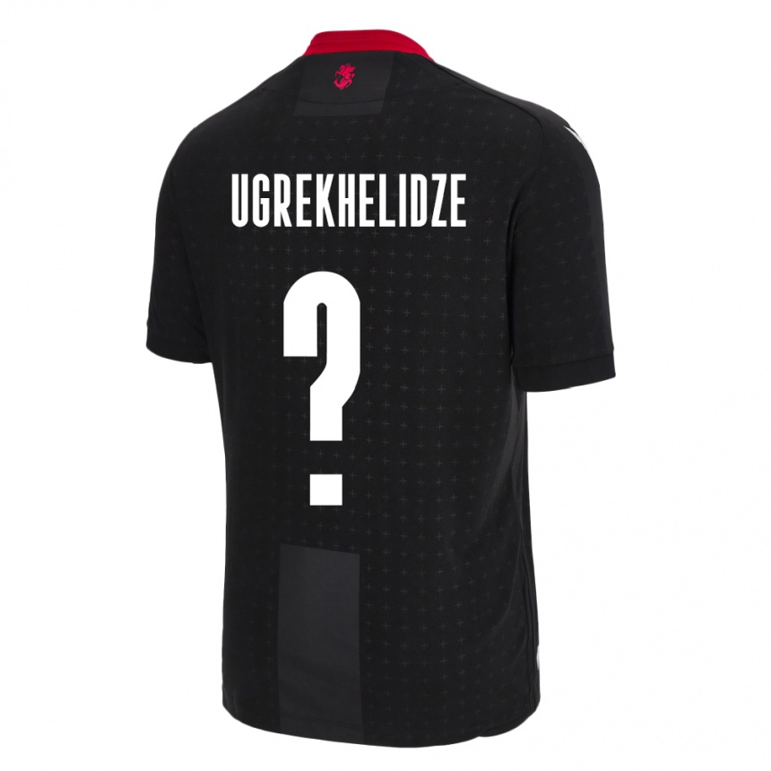 Kids Football Georgia Luka Ugrekhelidze #0 Black Away Jersey 24-26 T-Shirt Nz