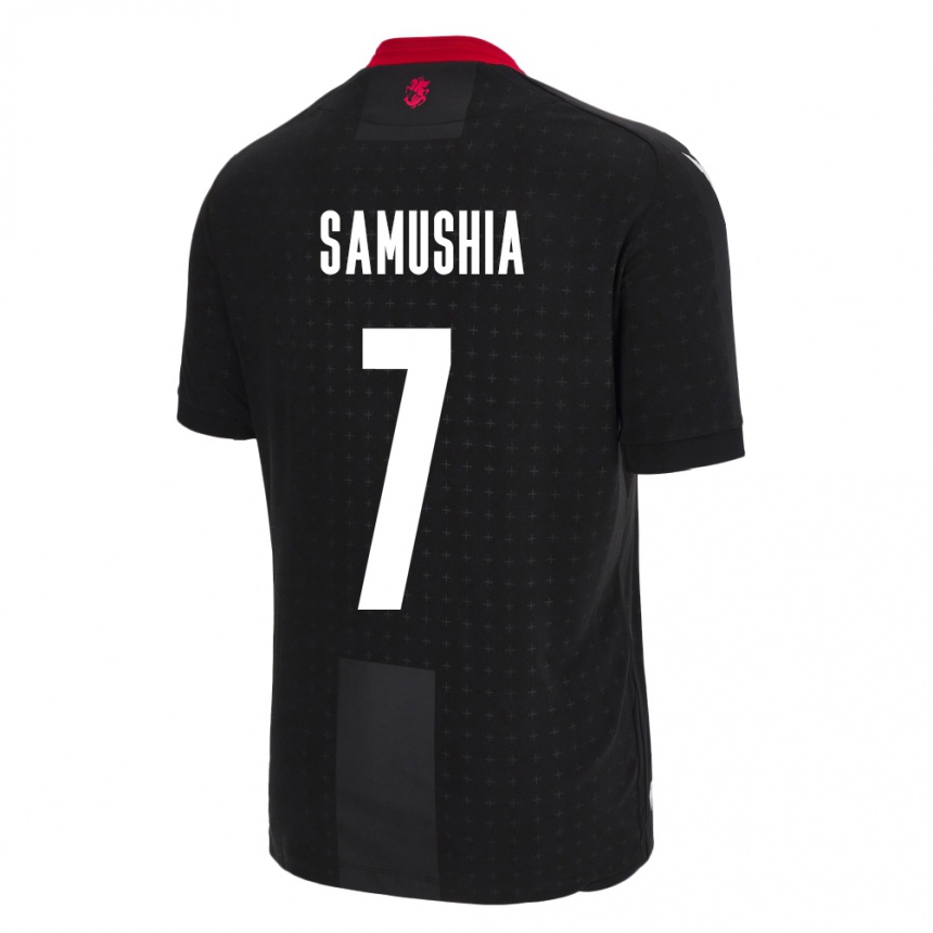 Kids Football Georgia Saba Samushia #7 Black Away Jersey 24-26 T-Shirt Nz