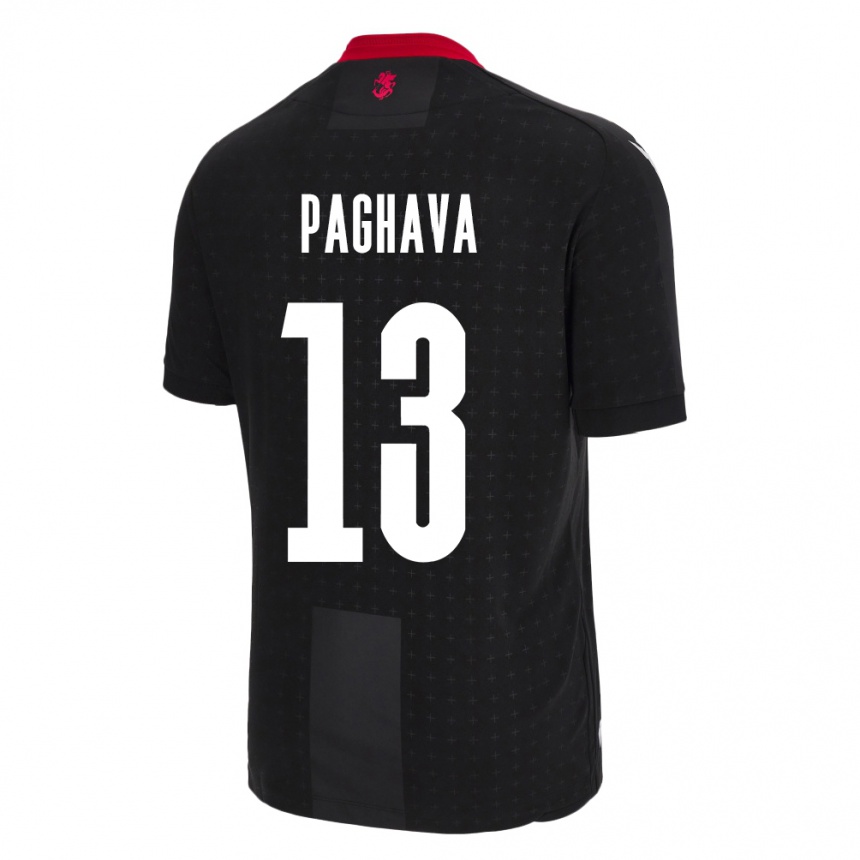 Kids Football Georgia Davit Paghava #13 Black Away Jersey 24-26 T-Shirt Nz