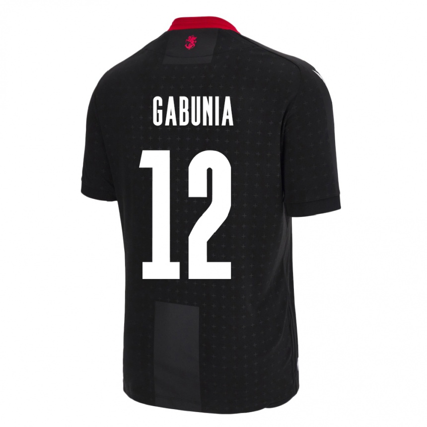 Kids Football Georgia Tatia Gabunia #12 Black Away Jersey 24-26 T-Shirt Nz