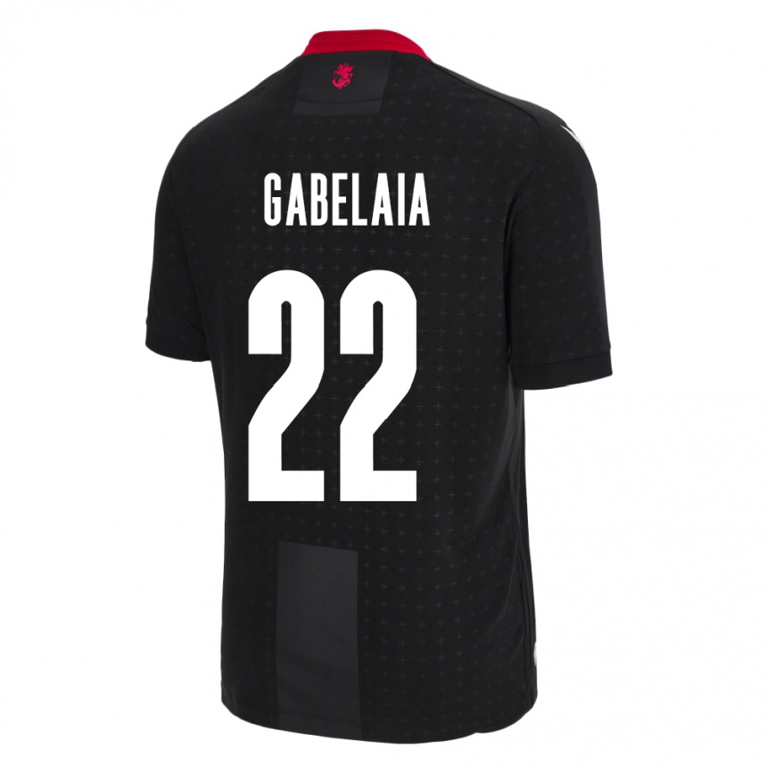 Kids Football Georgia Svetalna Gabelaia #22 Black Away Jersey 24-26 T-Shirt Nz