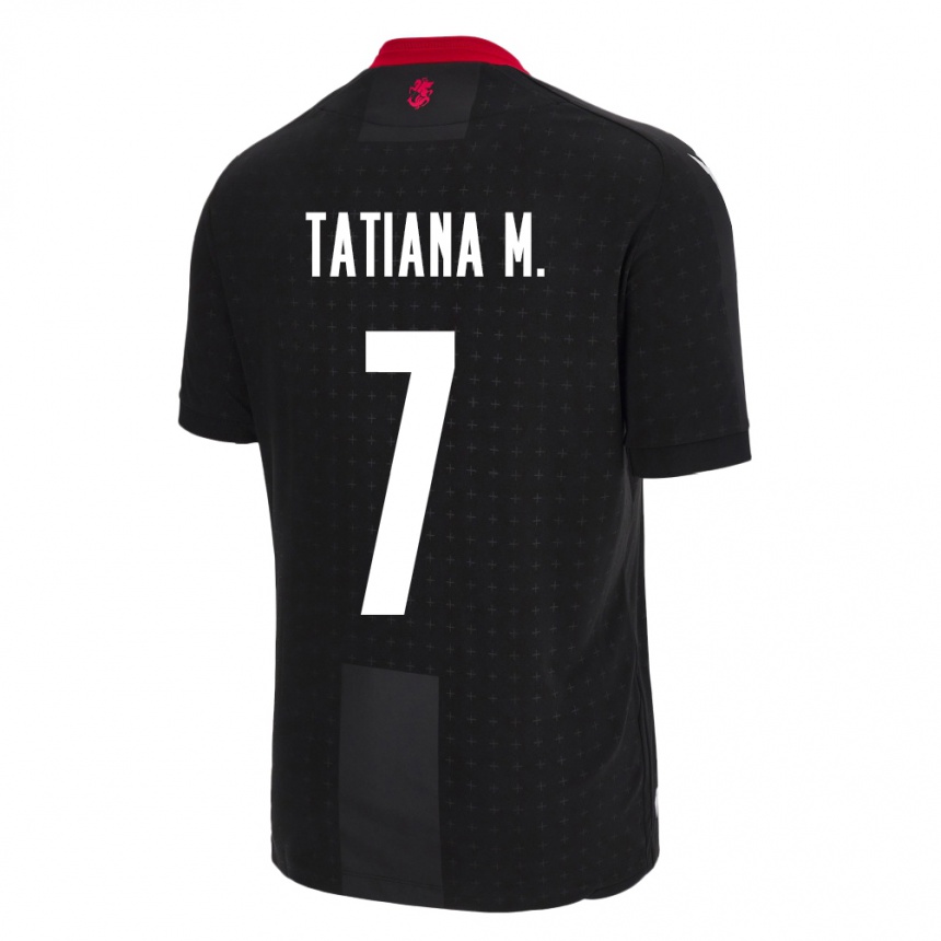 Kids Football Georgia Tatiana Matveeva #7 Black Away Jersey 24-26 T-Shirt Nz