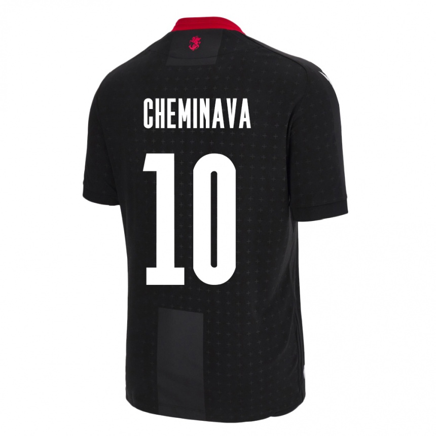 Kids Football Georgia Ana Cheminava #10 Black Away Jersey 24-26 T-Shirt Nz