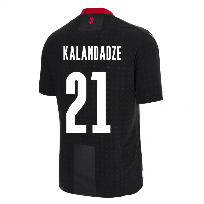 Kids Football Georgia Mariam Kalandadze #21 Black Away Jersey 24-26 T-Shirt Nz