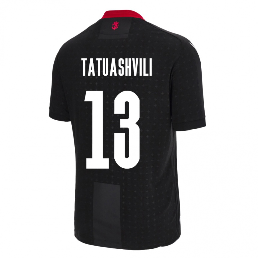 Kids Football Georgia Tamar Tatuashvili #13 Black Away Jersey 24-26 T-Shirt Nz