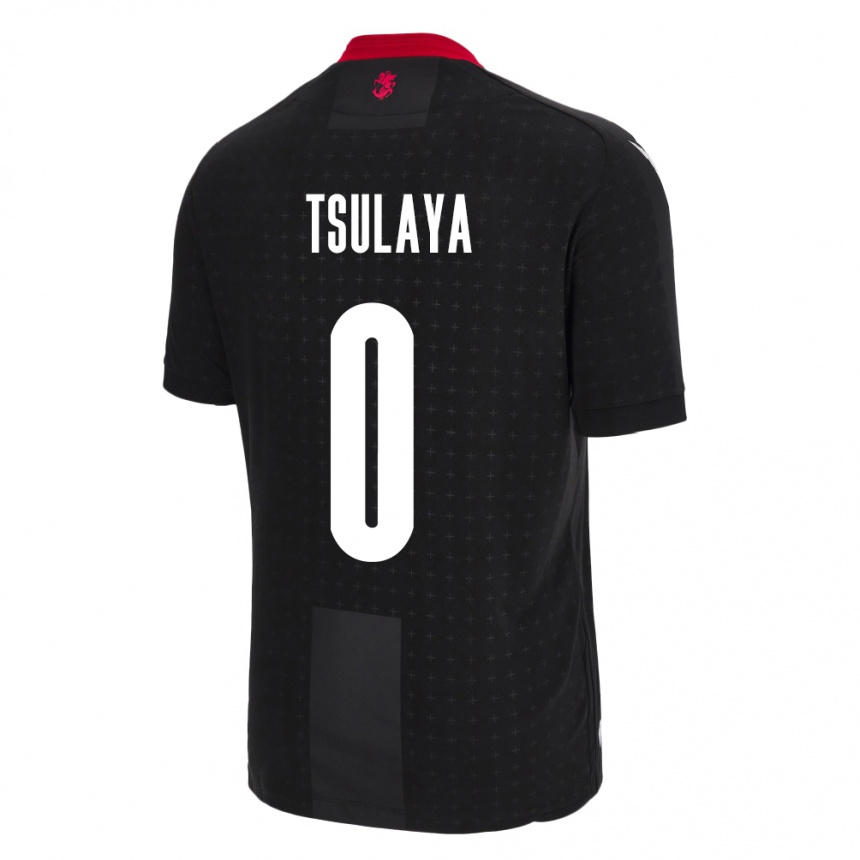 Kids Football Georgia Ana Tsulaya #0 Black Away Jersey 24-26 T-Shirt Nz